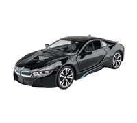 TAQCGH Scale Model Car Replica 20CM 1/24 For BMW I8 Supercar High Simulation Sports Car Model Die-cast Pull-back Vehicle Collecting Hobbies Motor Vehicles(Black)