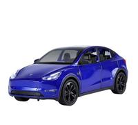 TAQCGH Scale Model Car Replica 20CM 1/24 For Tesla Model Y SUV Die-cast Vehicles Simulation Collection Scale Pull Back Car Motor Vehicles(Blue)