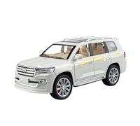 TAQCGH Scale Model Car Replica 20cm Mini 1:24 Scale Alloy Diecast Model Car For Toyota LAND CRUISER Static Metal Simulation Vehicle Motor Vehicles(White)