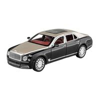 TAQCGH Scale Model Car Replica 21CM 1/24 For Bentley Mulsanne Luxury Sedan High Simulation Car Model Die-cast Pull-back Vehicle Motor Vehicles(Gold)