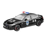 TAQCGH Scale Model Car Replica 21cm Alloy Scale Die-cast Vehicles 1:24 For BMW M8 Police Car Pull Back Car Model Ornaments Motor Vehicles(Black)
