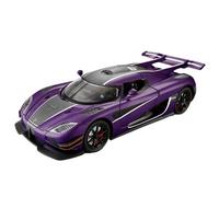 TAQCGH Scale Model Car Replica 21cm Die-cast Pull-back Vehicle 1/24 For Koenigsegg ONE1 Supercar Scale Model Collector Sports Cars Replicas Motor Vehicles(Purple)