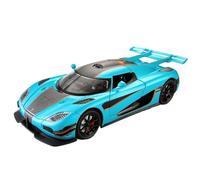 TAQCGH Scale Model Car Replica 21cm Die-cast Pull-back Vehicle 1/24 For Koenigsegg ONE1 Supercar Scale Model Collector Sports Cars Replicas Motor Vehicles(Blue)