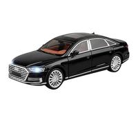 TAQCGH Scale Model Car Replica 21CM Scale Collectible Vehicles 1/24 For Audi A8 Luxury Sedan Simulation Die-cast Car Model Motor Vehicles(Black)