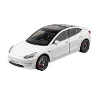 TAQCGH Scale Model Car Replica 21CM Scale Collectible Vehicles 1/24 For Tesla Model 3 Sedan Simulation Die-cast Car Model Motor Vehicles(White)