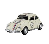 TAQCGH Scale Model Car Replica 22cm Long 1:18 Scale Miniature Alloy Diecast Car Model For Volkswagen Beetle 1955 Exquisite Desktop Ornaments Motor Vehicles(White)