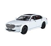 TAQCGH Scale Model Car Replica 23CM Scale Model Car 1/24 For BMW 7 Series 760Li Luxury Sedan Simulation Miniature Vehicles Collection Motor Vehicles(White)