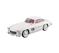 TAQCGH Scale Model Car Replica 25cm Long 1:24 Scale Alloy Diecast Simulated Car Model For Benz 300SL Miniature Desktop Collected Decorations Motor Vehicles(White)