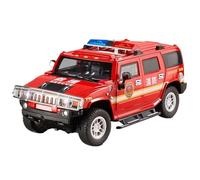 TAQCGH Scale Model Car Replica 28cm 1:18 For Hummer H2 Scale Die-cast Police Car Model Mini Motor Vehicles Fire Truck Ornaments Motor Vehicles(Red)