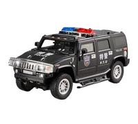 TAQCGH Scale Model Car Replica 28cm 1:18 For Hummer H2 Scale Die-cast Police Car Model Mini Motor Vehicles Fire Truck Ornaments Motor Vehicles(Black)