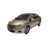 TAQCGH Scale Model Car Replica Diecast Mini 1:18 Scale Simulation Alloy Automobile For Toyota Vios 2008 Exquisite Car Model Desktop Ornaments Motor Vehicles(Gold)