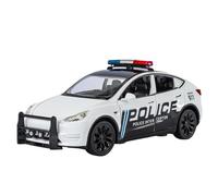 TAQCGH Scale Model Car Replica Scale Alloy Car Model 1/32 1/24 For Tesla Model Y Simulation Police Car Fan Collection Display Motor Vehicles(1/24 White)