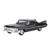 TAQCGH Scaled Model Car Replica 15cm Scale Die-cast Vehicles 1/32 For Cadillac Big Rocket Simulation Classic Retro Car Model Collection Motor Vehicles(Black)