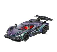 TAQCGH Scaled Model Car Replica 15cm Scale Finished Model Car 1/32 For Apollo IE Supercar Die Cast Off-road Vehicles With Pull Back Motor Vehicles(Purple)