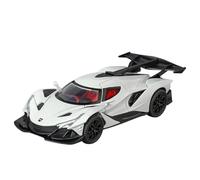TAQCGH Scaled Model Car Replica 15cm Scale Finished Model Car 1/32 For Apollo IE Supercar Die Cast Off-road Vehicles With Pull Back Motor Vehicles(White)