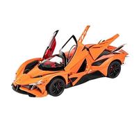 TAQCGH Scaled Model Car Replica 20cm Scale Finished Model Car 1/24 For Apollo Project EVO Supercar Collectible Pull Back Vehicle Motor Vehicles(Orange)