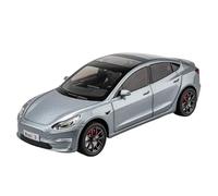 TAQCGH Scaled Model Car Replica 20cm Scale Finished Model Car 1/24 For Tesla Model 3 Camper Van RV Collectible Pull Back Vehicle Motor Vehicles(Chrome B)