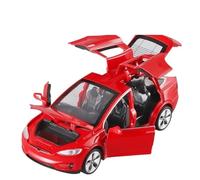 TAQCGH Scaled Model Car Replica 21cm Scale Model Alloy Cars 1/24 For Tesla Model X Luxury SUV Simulation Diecast Vehicle Ornaments Motor Vehicles(1/32 Red)