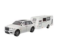 TAQCGH Scaled Model Car Replica 22cm Scale Finished Model Car 1/20 For Rolls-Royce Cullinan Camper Van Collectible Pull Back RV Vehicle Motor Vehicles(White)