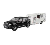 TAQCGH Scaled Model Car Replica 22cm Scale Finished Model Car 1/20 For Rolls-Royce Cullinan Camper Van Collectible Pull Back RV Vehicle Motor Vehicles(Black)