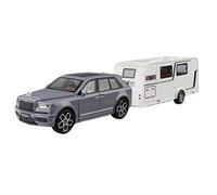 TAQCGH Scaled Model Car Replica 22cm Scale Finished Model Car 1/20 For Rolls-Royce Cullinan Camper Van Collectible Pull Back RV Vehicle Motor Vehicles(Chrome)