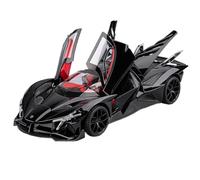 TAQCGH Scaled Model Car Replica 27cm Scale Die-cast Vehicles 1/18 For Apollo EVO Supercar Simulation Alloy Model Collectible Car Motor Vehicles(Black)