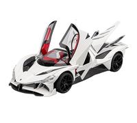 TAQCGH Scaled Model Car Replica 27cm Scale Die-cast Vehicles 1/18 For Apollo EVO Supercar Simulation Alloy Model Collectible Car Motor Vehicles(White)