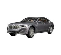 TAQCGH Scaled Model Car Replica Simulation Sound Effect Car Alloy Die-cast Metal Model Collection Ornaments 1:24 For BMW THE 7 760LI Motor Vehicles(Titanium)