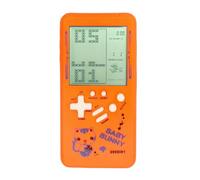 TAQY Cute cartoon Pattern Brick Game Console Built-in Multi-Block games Racing/Tank Battle Retro Pocket Game Machine Electronic game Portable Toys for children/adults (Orange)