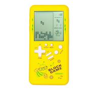 TAQY Cute cartoon Pattern Brick Game Console Built-in Multi-Block games Racing/Tank Battle Retro Pocket Game Machine Electronic game Portable Toys for children/adults (Yellow)