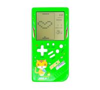 TAQY Cute Cat Pattern Block Game Console 23 Brick games Racing/Tank battle Retro Mini game machine Children's game console 70/80/90's Nostalgic Gifts Puzzle Toy Handheld Portable game device (Green)