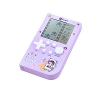 TAQY New Block Game console with 26 Game Macaron Colors Retro Game Machine Pocket Game Machine Brick Game/Racing/Tank Battle Puzzle Toy Electronic Nostalgic Handheld Device Children's Gift (Purple)