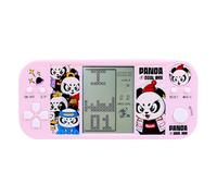 TAQY Panda Cartoon Retro Cube Game Console 26 Brick Games 2574 Levels Adjustable Speed/Difficulty Children/Adult Gandheld Electronic Game Block/Racing/Tank Battle Puzzle Toys (HPink)