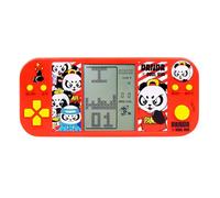 TAQY Panda Cartoon Retro Cube Game Console 26 Brick Games 2574 Levels Adjustable Speed/Difficulty Children/Adult Gandheld Electronic Game Block/Racing/Tank Battle Puzzle Toys (HRed)