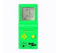 TAQY Retro Classic Block Game Console Multiple games Adjustable level/speed Handheld Porable console Brick game/racing/tank battle Puzzle game Electronic toys Children/friends (Green)