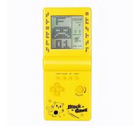 TAQY Retro Classic Block Game Console Multiple games Adjustable level/speed Handheld Porable console Brick game/racing/tank battle Puzzle game Electronic toys Children/friends (Yellow)