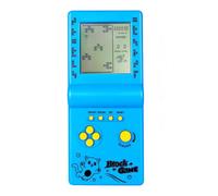 TAQY Retro Classic Block Game Console Multiple games Adjustable level/speed Handheld Porable console Brick game/racing/tank battle Puzzle game Electronic toys Children/friends (Blue)