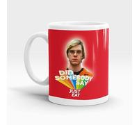 tar Coffee Cup Funny JUST EAT Jeffrey Dahmer Gifts for Women Men, 11 oz Novelty Mug for Friend, Happy Birthday Mug Party Idea as a Joke Anniversary Best Present