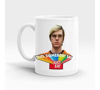 tar Coffee Cup Funny JUST EAT Jeffrey Dahmer Gifts for Women Men, 11 oz Novelty Mug for Friend, Happy Birthday Mug Party Idea as a Joke Anniversary Best Present