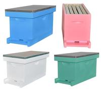 Tar River Outdoor Products Complete 5 Frame Bee Nuc Box Painted with Waxed Foundation Frames (Pink)