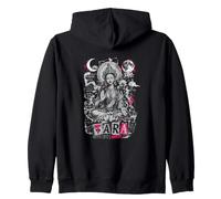 TARA Buddhist Goddess Moon Lotus Sacred Symbol Zip Hoodie