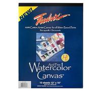 Tara Materials Fredrix 12x16 Watercolor Canvas Pad, White