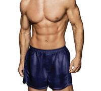 Tara Sartoria Luxury Artisan Silk Boxers For Men, 27 Momme, Machine Washable, Midnight Navy, M