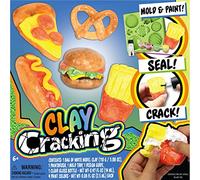 Tara Toy Clay Cracking Snack Surprise, Multi, Ages 6+, Includes 2 Modeling Clay Bags, 8 Paint Pods, 1 Paintbrush, 2 Clear Gloss Bottles, 1 Mold Tray, 3 Design Tools, 2 Glitter Bags, 1 Design Guide