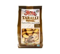 Taralli by Flora 8.5oz - Italian Snacks Cracker - All Natural Oven Baked - Savory Snack - Cholesterol Free - (Fennel)