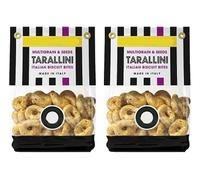 Tarallini Multigrain and Seeds Italian Biscuit Bites, Extra Virgin Olive Oil and White Wine, Vegan Friendly, 170g,Pack Of 2