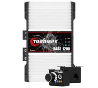 Taramps Bass 1200 2 Ohms Monoblock Amplifier 1200 Watts Rms 1 Channel 14.4VDC Output Power, Full Range Rca/High Level Input, Car Audio Sub/Bass System - Monitor Level Remote Included