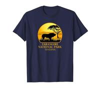 Tarangire National Park Tanzania T-Shirt, Men, Navy Blue, 3X-Large
