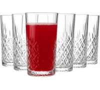 TaranNova 6X Clear 355ml Odin Highball Glasses - Tall Hi Ball Glass Water Gin Juice Cocktail Drinking Glassware Tumblers Set