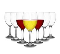 TaranNova Wine Glass 6x340ml - Crystal Clear Wine Globets Set for Parties, Weddings & Christmas - Elegant Stemware, Durable & Dishwasher Safe/ (340ml)